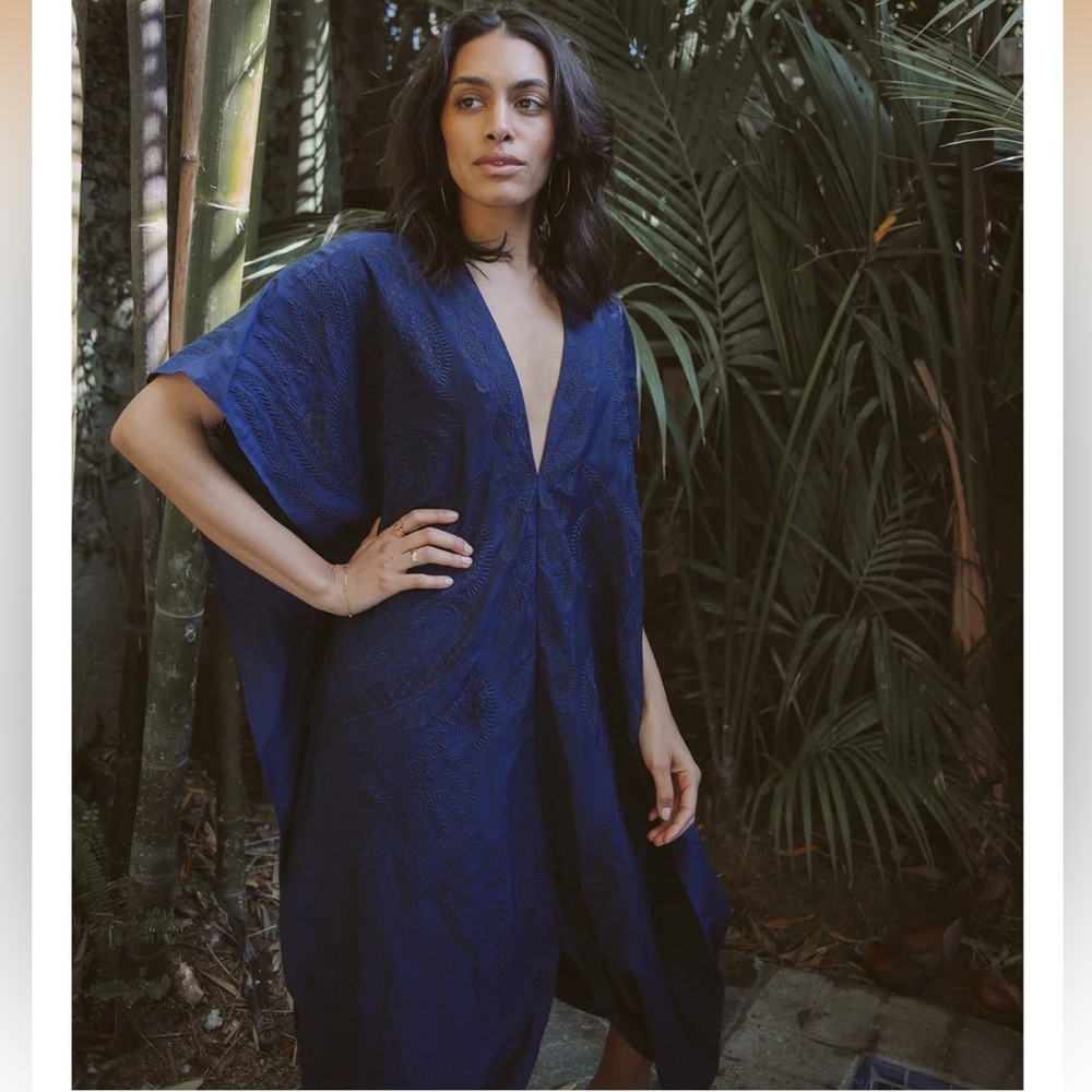 Sessah blue Sacelle kaftan dress